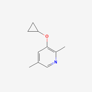 molecular formula C10H13NO B14829245 3-Cyclopropoxy-2,5-dimethylpyridine 