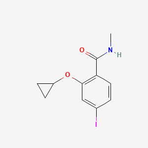 molecular formula C11H12INO2 B14829296 2-Cyclopropoxy-4-iodo-N-methylbenzamide 