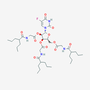molecular formula C39H62FN5O12 B148293 2',3',5'-Tris-O-(N-(2-n-propyl-n-pentanoyl)glycyl)-5-fluorouridine CAS No. 134423-92-0