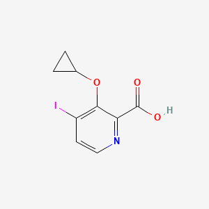 molecular formula C9H8INO3 B14829303 3-Cyclopropoxy-4-iodopicolinic acid 