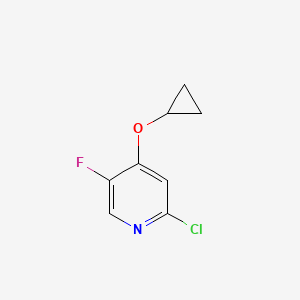 molecular formula C8H7ClFNO B14829313 2-Chloro-4-cyclopropoxy-5-fluoropyridine 