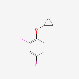 molecular formula C9H8FIO B14829328 1-Cyclopropoxy-4-fluoro-2-iodobenzene 