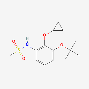 molecular formula C14H21NO4S B14829486 N-(3-Tert-butoxy-2-cyclopropoxyphenyl)methanesulfonamide CAS No. 1243475-65-1