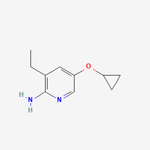 molecular formula C10H14N2O B14829501 5-Cyclopropoxy-3-ethylpyridin-2-amine 