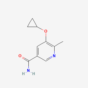 molecular formula C10H12N2O2 B14829563 5-Cyclopropoxy-6-methylnicotinamide 