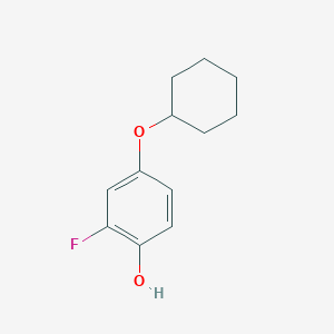 molecular formula C12H15FO2 B14829578 4-(Cyclohexyloxy)-2-fluorophenol 