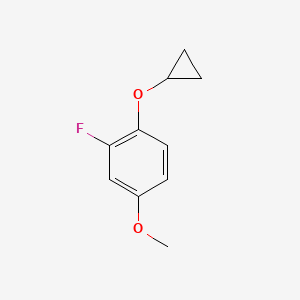 molecular formula C10H11FO2 B14829602 1-Cyclopropoxy-2-fluoro-4-methoxybenzene 