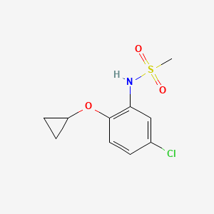 molecular formula C10H12ClNO3S B14829605 N-(5-Chloro-2-cyclopropoxyphenyl)methanesulfonamide 