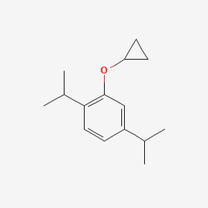 molecular formula C15H22O B14829617 2-Cyclopropoxy-1,4-diisopropylbenzene 