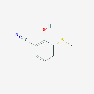 molecular formula C8H7NOS B14829654 2-Hydroxy-3-(methylthio)benzonitrile 