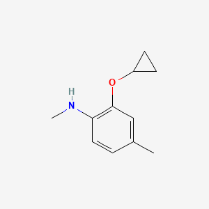 molecular formula C11H15NO B14829694 2-Cyclopropoxy-N,4-dimethylaniline 