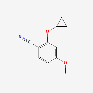 molecular formula C11H11NO2 B14829711 2-Cyclopropoxy-4-methoxybenzonitrile 