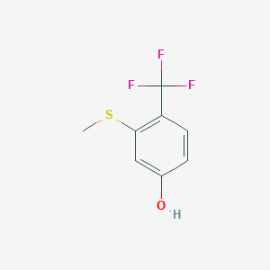 molecular formula C8H7F3OS B14829730 3-(Methylthio)-4-(trifluoromethyl)phenol 