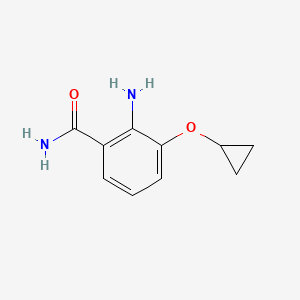 molecular formula C10H12N2O2 B14829797 2-Amino-3-cyclopropoxybenzamide 