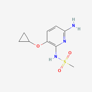 molecular formula C9H13N3O3S B14829805 N-(6-Amino-3-cyclopropoxypyridin-2-YL)methanesulfonamide CAS No. 1243365-45-8