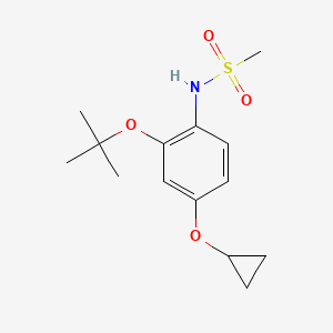 molecular formula C14H21NO4S B14829968 N-(2-Tert-butoxy-4-cyclopropoxyphenyl)methanesulfonamide 