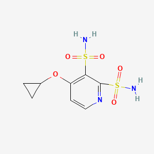 molecular formula C8H11N3O5S2 B14830011 4-Cyclopropoxypyridine-2,3-disulfonamide 