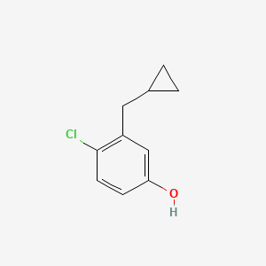 molecular formula C10H11ClO B14830017 4-Chloro-3-(cyclopropylmethyl)phenol 