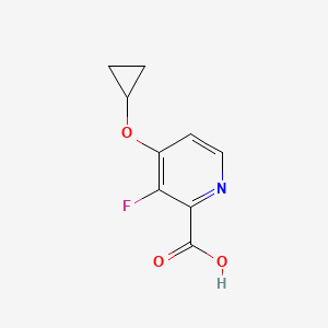 molecular formula C9H8FNO3 B14830052 4-Cyclopropoxy-3-fluoropicolinic acid 