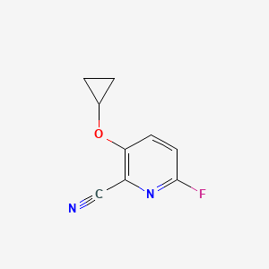 molecular formula C9H7FN2O B14830151 3-Cyclopropoxy-6-fluoropicolinonitrile 
