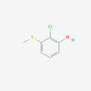 molecular formula C7H7ClOS B14830156 2-Chloro-3-(methylthio)phenol 