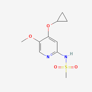 molecular formula C10H14N2O4S B14830201 N-(4-Cyclopropoxy-5-methoxypyridin-2-YL)methanesulfonamide 