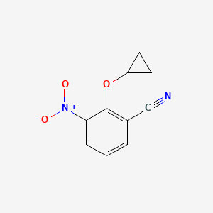 molecular formula C10H8N2O3 B14830348 2-Cyclopropoxy-3-nitrobenzonitrile 