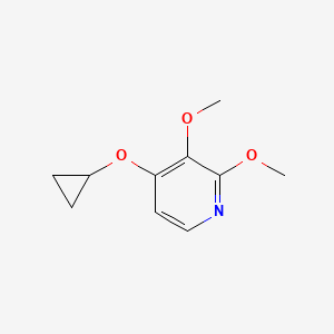 molecular formula C10H13NO3 B14830719 4-Cyclopropoxy-2,3-dimethoxypyridine 