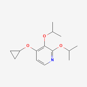 molecular formula C14H21NO3 B14830878 4-Cyclopropoxy-2,3-diisopropoxypyridine 