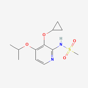 molecular formula C12H18N2O4S B14831497 N-(3-Cyclopropoxy-4-isopropoxypyridin-2-YL)methanesulfonamide 