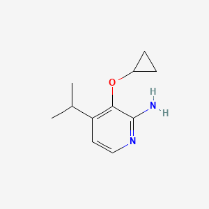 molecular formula C11H16N2O B14831843 3-Cyclopropoxy-4-isopropylpyridin-2-amine 