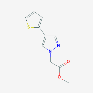molecular formula C10H10N2O2S B1483227 methyl 2-(4-(thiophen-2-yl)-1H-pyrazol-1-yl)acetate CAS No. 2097987-02-3