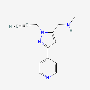 molecular formula C13H14N4 B1483254 N-methyl-1-(1-(prop-2-yn-1-yl)-3-(pyridin-4-yl)-1H-pyrazol-5-yl)methanamine CAS No. 2097983-10-1