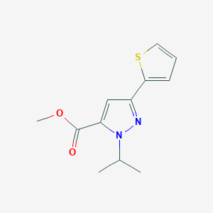 molecular formula C12H14N2O2S B1483259 methyl 1-isopropyl-3-(thiophen-2-yl)-1H-pyrazole-5-carboxylate CAS No. 2098038-78-7