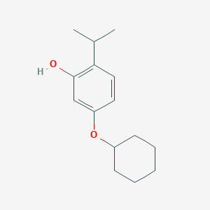 molecular formula C15H22O2 B14832811 5-(Cyclohexyloxy)-2-isopropylphenol 