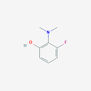 molecular formula C8H10FNO B14832983 2-(Dimethylamino)-3-fluorophenol 