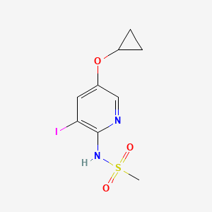 molecular formula C9H11IN2O3S B14833134 N-(5-Cyclopropoxy-3-iodopyridin-2-YL)methanesulfonamide 