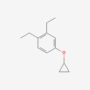 molecular formula C13H18O B14833296 4-Cyclopropoxy-1,2-diethylbenzene 