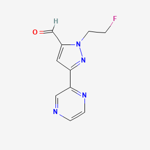 molecular formula C10H9FN4O B1483359 1-(2-fluoroethyl)-3-(pyrazin-2-yl)-1H-pyrazole-5-carbaldehyde CAS No. 2098038-61-8