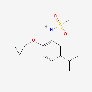 molecular formula C13H19NO3S B14833597 N-(2-Cyclopropoxy-5-isopropylphenyl)methanesulfonamide CAS No. 1243288-51-8