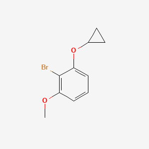 molecular formula C10H11BrO2 B14833727 2-Bromo-1-cyclopropoxy-3-methoxybenzene 