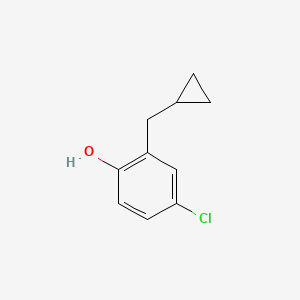 molecular formula C10H11ClO B14833740 4-Chloro-2-(cyclopropylmethyl)phenol 