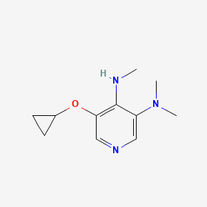 molecular formula C11H17N3O B14833763 5-Cyclopropoxy-N3,N3,N4-trimethylpyridine-3,4-diamine 