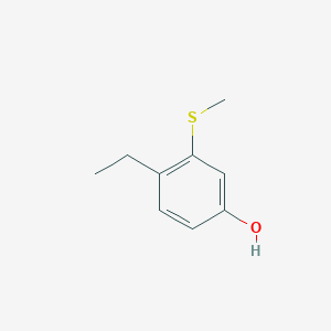 molecular formula C9H12OS B14833776 4-Ethyl-3-(methylthio)phenol 