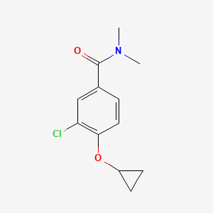 molecular formula C12H14ClNO2 B14833816 3-Chloro-4-cyclopropoxy-N,N-dimethylbenzamide 
