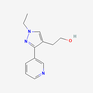 molecular formula C12H15N3O B1483427 2-(1-ethyl-3-(pyridin-3-yl)-1H-pyrazol-4-yl)ethan-1-ol CAS No. 2097971-81-6