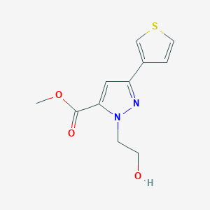 molecular formula C11H12N2O3S B1483441 methyl 1-(2-hydroxyethyl)-3-(thiophen-3-yl)-1H-pyrazole-5-carboxylate CAS No. 2098070-34-7