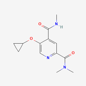 molecular formula C13H17N3O3 B14834436 5-Cyclopropoxy-N2,N2,N4-trimethylpyridine-2,4-dicarboxamide 