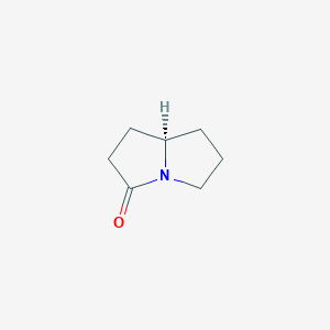 molecular formula C7H11NO B148351 3H-Pyrrolizin-3-one,hexahydro-,(R)-(9CI) CAS No. 126424-79-1