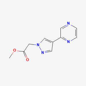 molecular formula C10H10N4O2 B1483522 methyl 2-(4-(pyrazin-2-yl)-1H-pyrazol-1-yl)acetate CAS No. 2098131-31-6